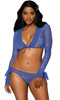 Periwinkle Mesh Knit Animal Print Shrug and Cheeky Panty 
