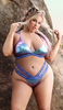 Plus Size PLUR Bralette with Removable Hood and Panty