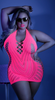 Plus Size Neon Pink Shock Value Dress