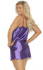 Plus Size Beautiful Purple Charmeuse Chemise