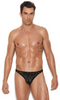 Men's Black Lace Thong