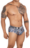 Men's Vibrant Orange Print Briefs