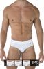 Men's White 3 Pack Piping Thongs