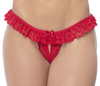 Red Floral Lace Peek-a-Boo Panty
