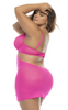 Plus Size Hot Pink Convertible Babydoll Set