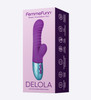 Delola Dual Density Rabbit Ribbed Dildo Purple Vibrator