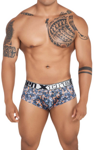 Men's Vibrant Orange Print Briefs