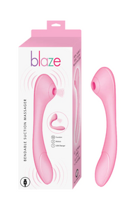 Blaze Bendable Suction Pink Massager