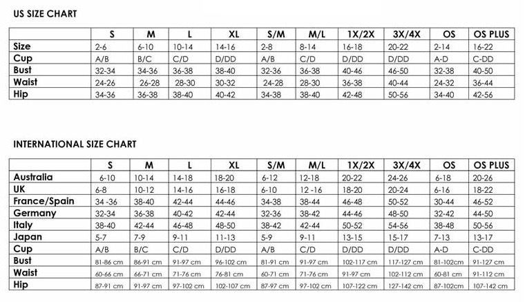 Size chart – BIBI PRODUCTS LLC.