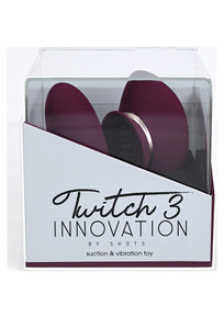 Twitch 3 - Rechargeable Burgundy Vibrator & Suction