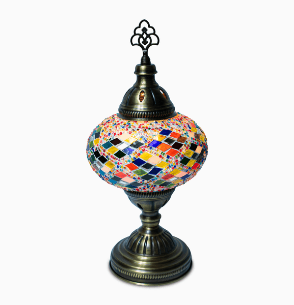 Double Diamond Table Lamp, Large Glass