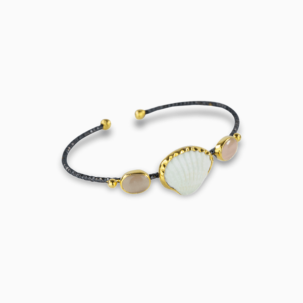 Delicate Sea Shell Cuff - Mauve