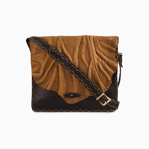 Folded Leather Messenger Bag