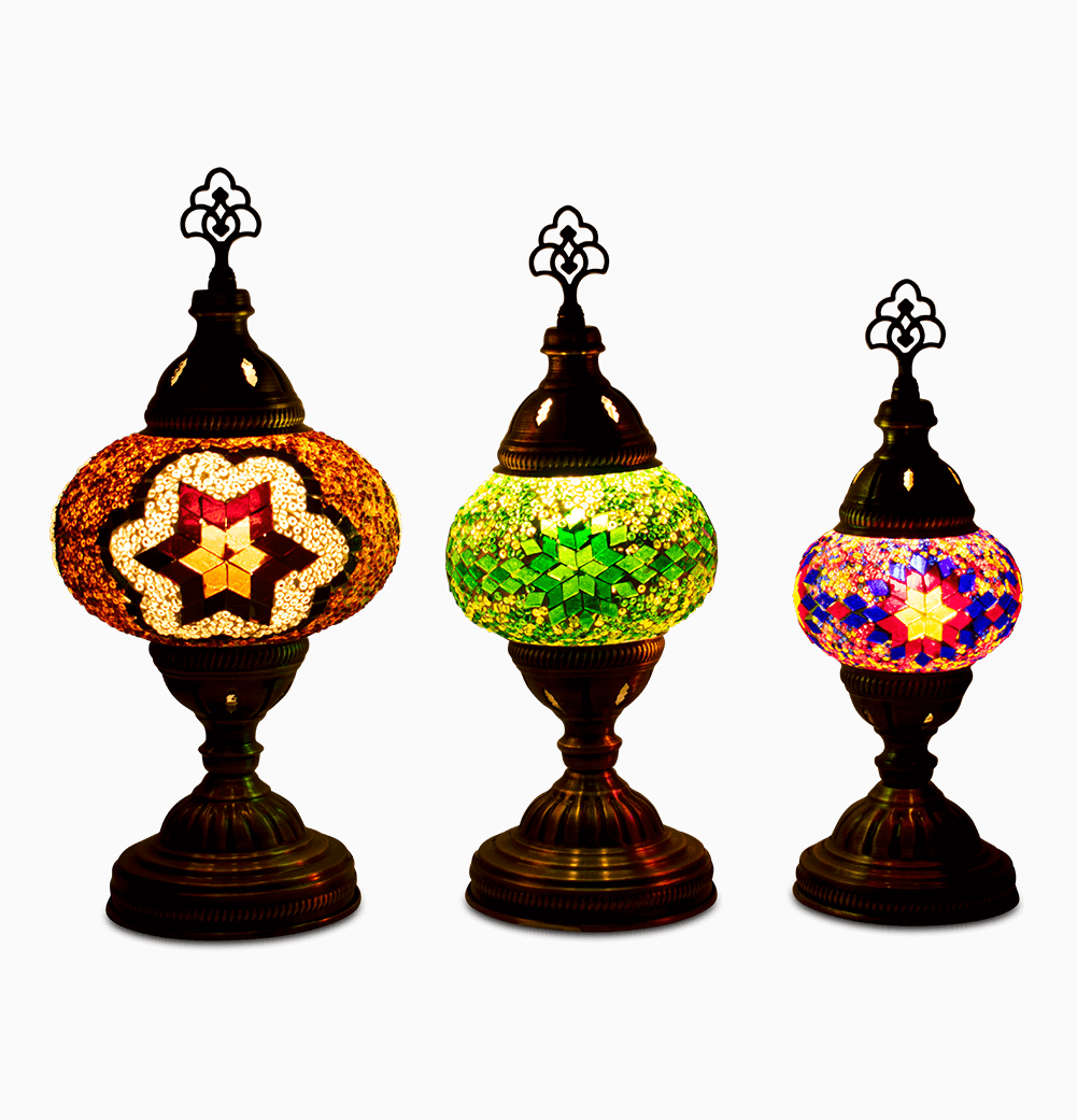Circles & Stars Table Lamp, Large Glass