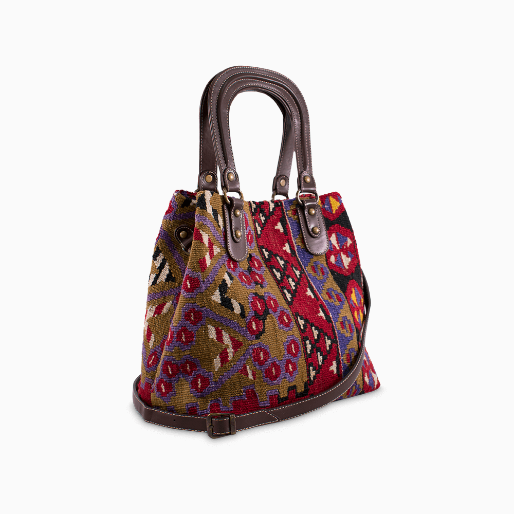 Kilim Design Tote Bag Carpet Style Women Shoulder Bags Turkish 