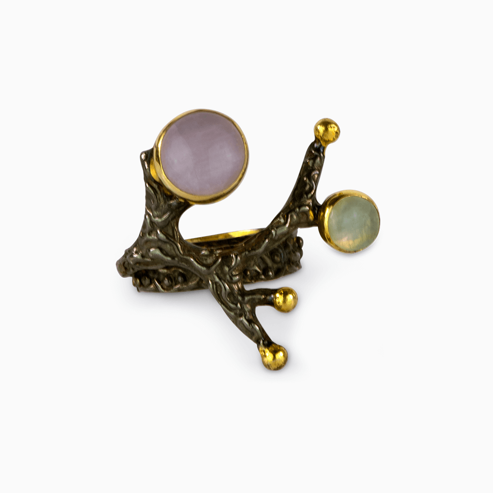 Jeweled Tree Branch Ring