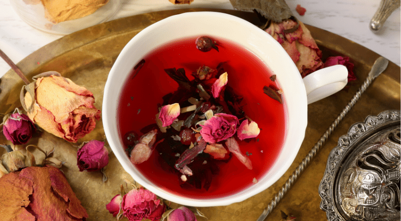 Recipe: Tea With Organic Dried Rose Petals