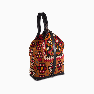 Yun Art Kilim Rug and Leather convertible Backpack Yun Art Kilim Backpack Sling Bag Multicolor | Mercari main image 3