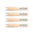 Branded cutlery - disposable wooden chip forks Branded cutlery - disposable wooden chip forks