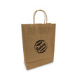 Brown Twist Handle Printed Paper Bags - Digital Print 250x120x350mm Brown Twist Handle Printed Paper Bags - Digital Print 250x120x350mm