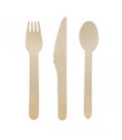 Wooden Cutlery (Fork,Knife,Spoon in 1 pack) - 500pk Wooden Cutlery (Fork,Knife,Spoon in 1 pack) - 500pk