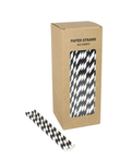 8" Black Stripe Paper Straws (6mm) - 250pk 8" Black Stripe Paper Straws (6mm) - 250pk