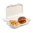 9" x 6" 2 Compartment Bagasse Lunch Box - 250pk 9" x 6" 2 Compartment Bagasse Lunch Box - 250pk