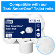 Tork SmartOne Toilet Roll Dispenser White Tork SmartOne Toilet Roll Dispenser White