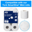 Tork SmartOne Mini Twin Toilet Roll Dispenser Black Tork SmartOne Mini Twin Toilet Roll Dispenser Black