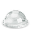 Clear PLA Dome Lids to Fit 300-700ml BioCups | Straw-Slot
