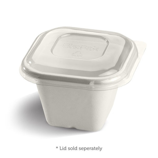 630ml White BioCane Takeaway Containers - InteliBEE Medical Consumables