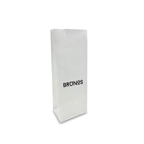 SOS Block Bottom Grab Bags - Digital Print 110 x 80 x 310mm - White Kraft