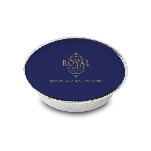 Custom printed round paper lids for foil container No. 12 Custom printed round paper lids for foil container No. 12