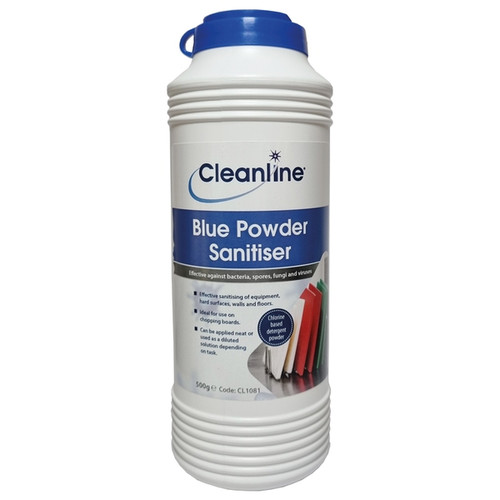Cleanline Blue Powder Sanitiser 500G (Case 12) Cleanline Blue Powder Sanitiser 500G (Case 12)