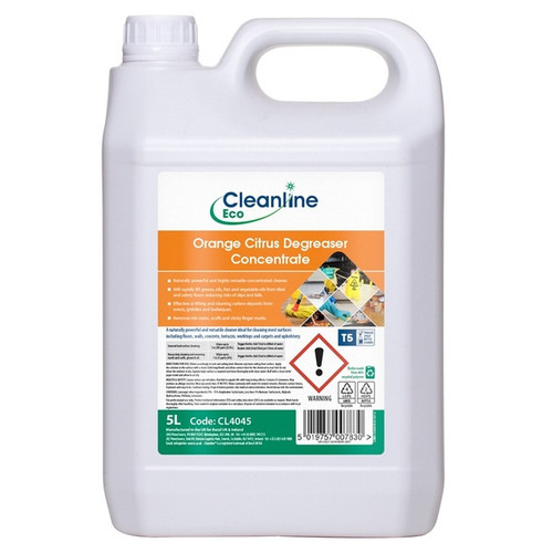Cleanline Eco Orange Citrus Degreaser Concentrate 5 Litre (Case 2) Cleanline Eco Orange Citrus Degreaser Concentrate 5 Litre (Case 2)
