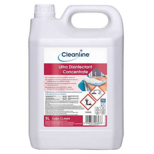 Cleanline Ultra Disinfectant Concentrate 5 Litre Cleanline Ultra Disinfectant Concentrate 5 Litre