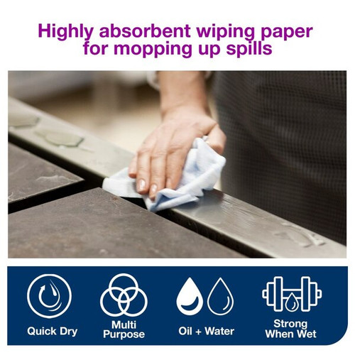 Tork Heavy Duty Wiping Paper Blue 170M Tork Heavy Duty Wiping Paper Blue 170M