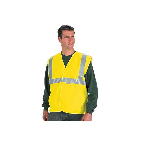 KeepSAFE High Visibility Sleeveless Single Band And Brace Waistcoat Yellow Medium KeepSAFE High Visibility Sleeveless Single Band And Brace Waistcoat Yellow Medium