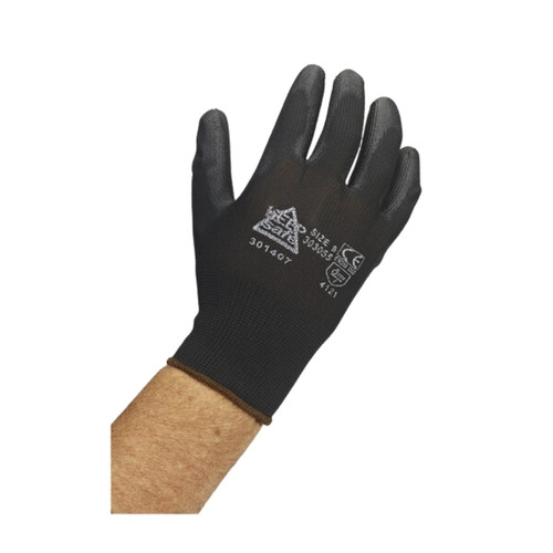 KeepSAFE PU Palm Coated Glove Black Large (Pair) KeepSAFE PU Palm Coated Glove Black Large (Pair)