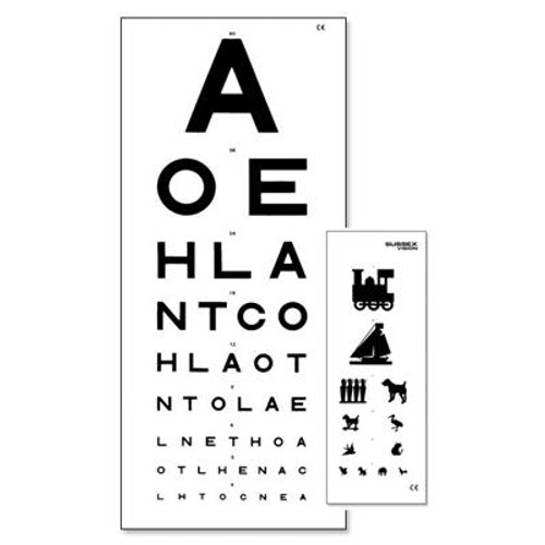 3 Metre Eye Test Chart – Double Sided
