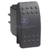 Rocker Switch Black Double Pole 12V 20 amp