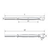 Rigging Screw Jaw + Swage M6 x 1/8