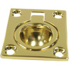 Small Gold Finish Flush Ring Pull