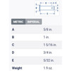 Clevis Pin 38 x 15.9mm Dia