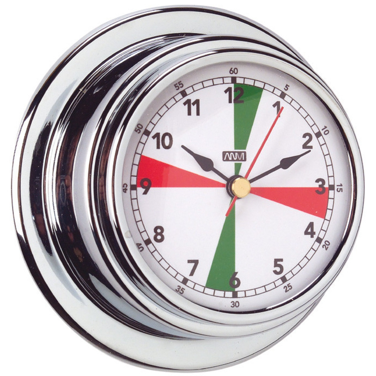 Clock - 70mm Chrome with Radio Silence Zones