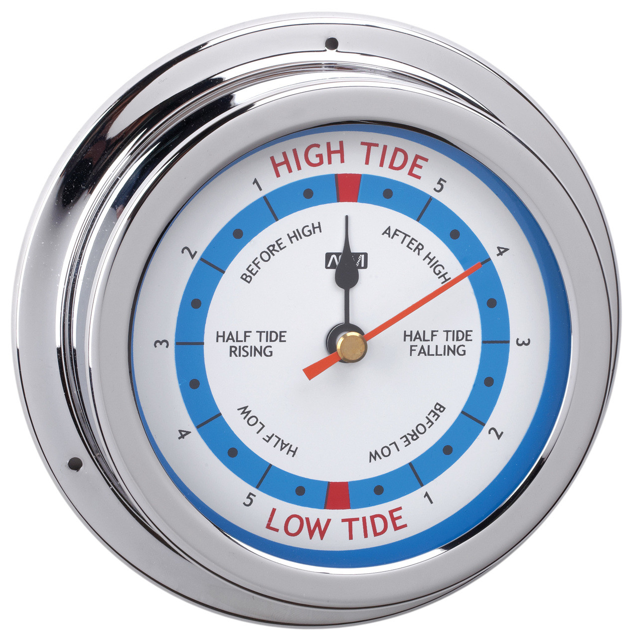 Tide Clock - 120mm Chrome Plated Brass