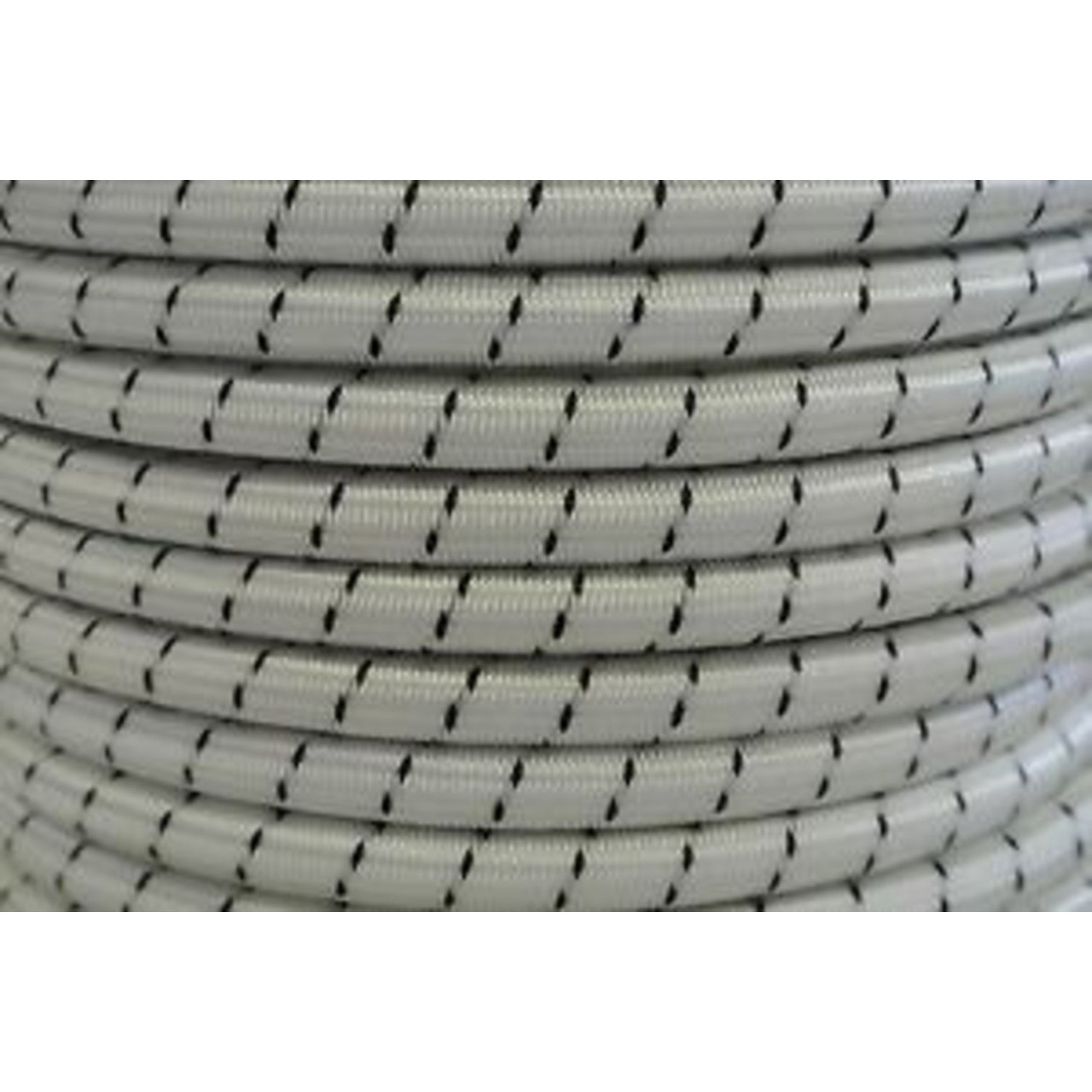 Shockcord - White/Black 6mm x 1metre
