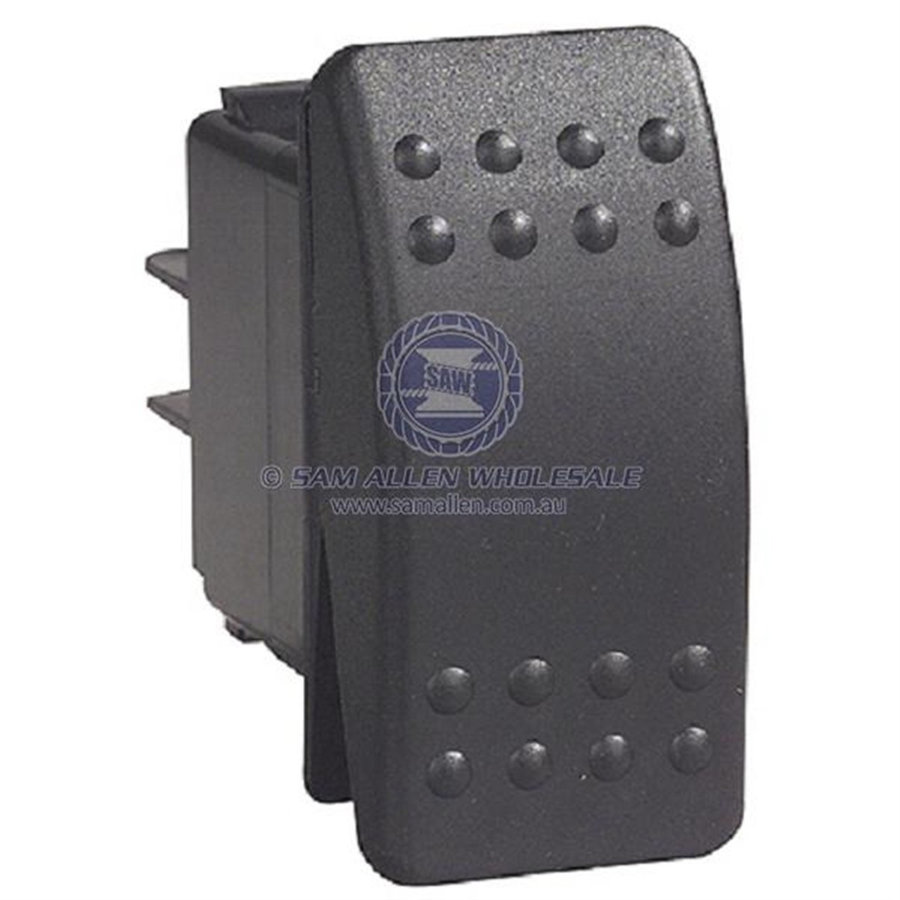 Rocker Switch Black Double Pole 12V 20 amp