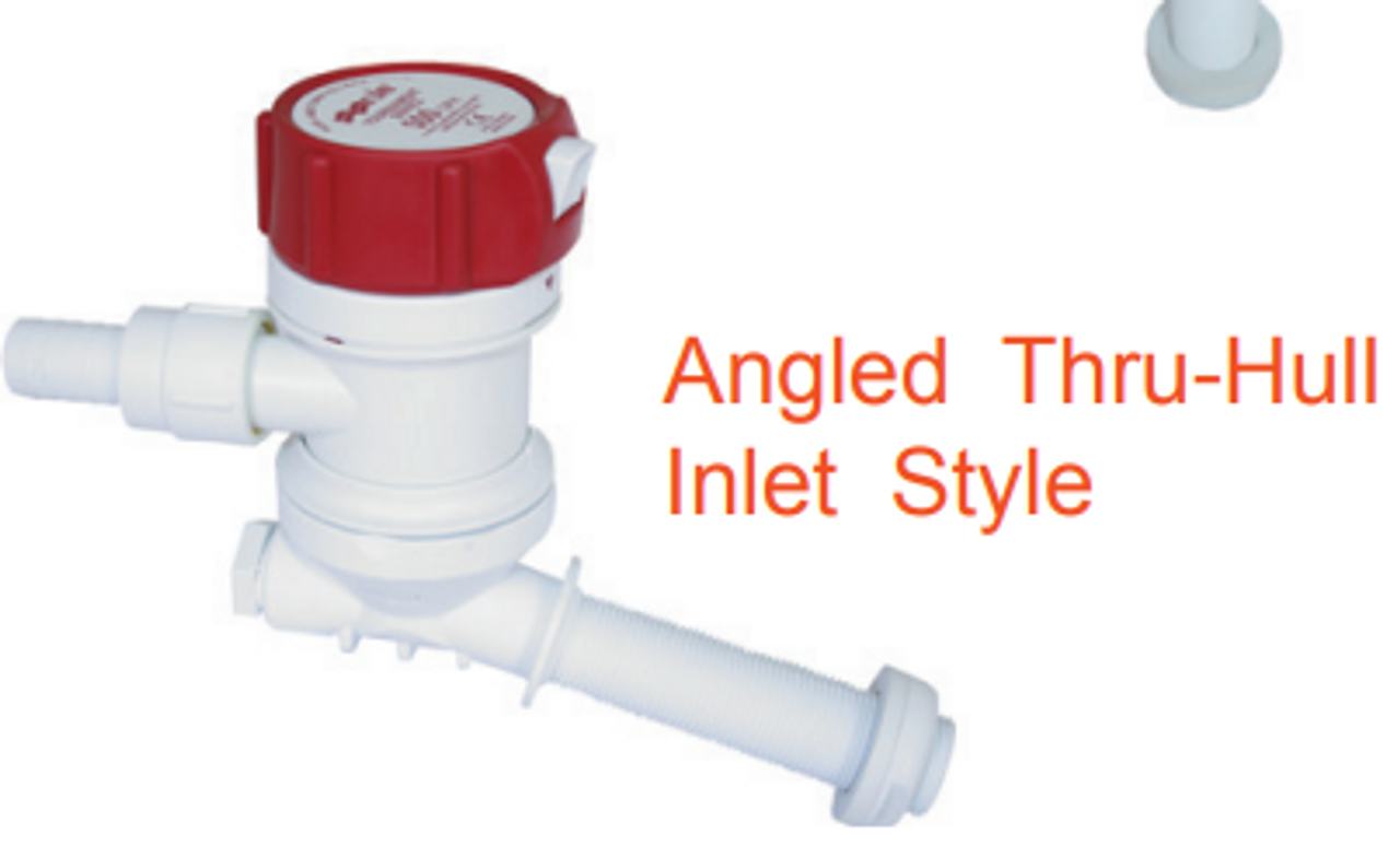 Angled Thru-Hull Inlet 1100/28mm/6 amp