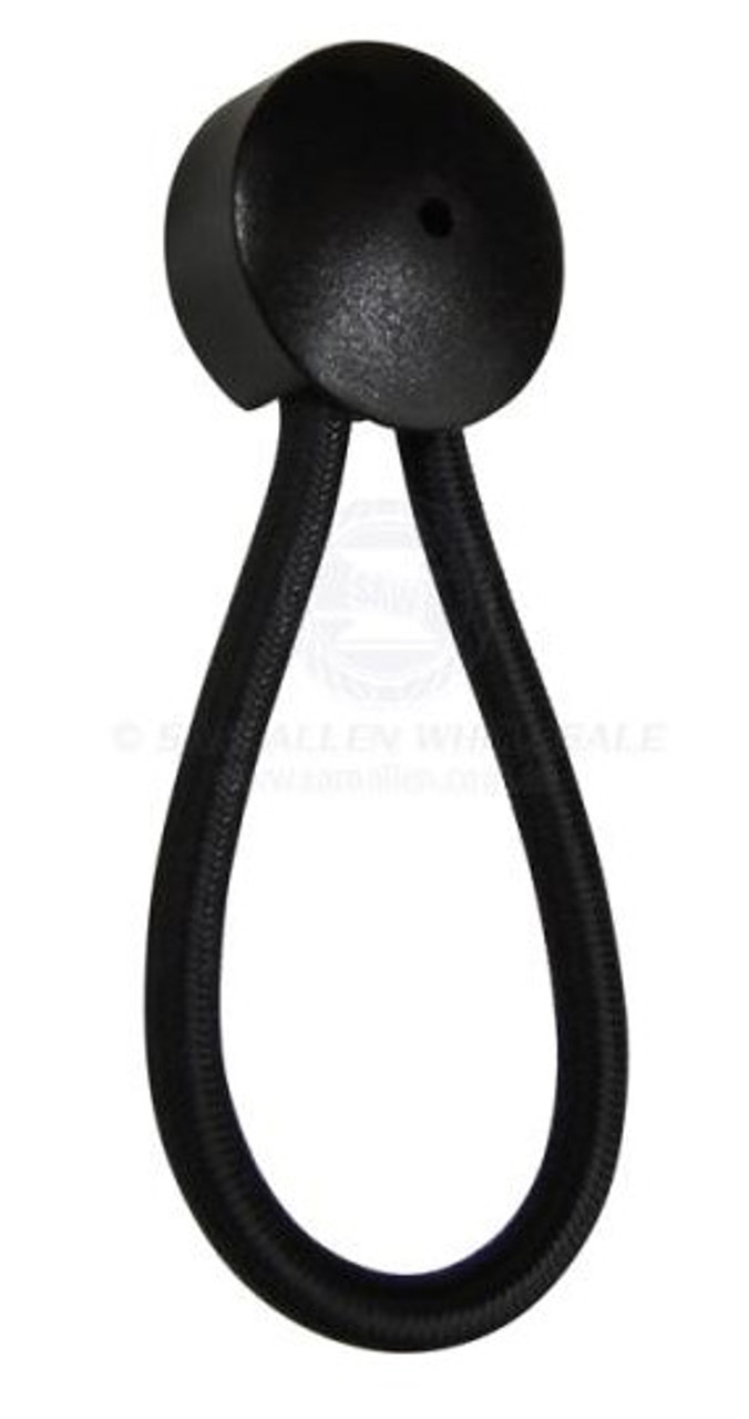 Shockcord Loop 100mm Black Canvas